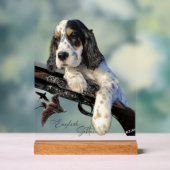 English Setter Acryl Bord (Neutraal)