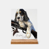 English Setter Acryl Bord (Voorkant)