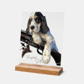 English Setter Acryl Bord (Hoek)