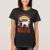 English Setter And Wine T-shirt (Voorkant)
