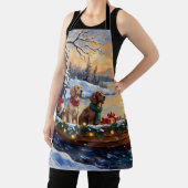 English Setter Christmas Boat Holiday Schort (Insitu)