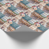 English Setter Cozy Classroom Teacher Santa Cadeaupapier (Hoek)