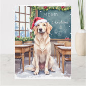 English Setter Cozy Classroom Teacher Santa Kaart (Voorkant)