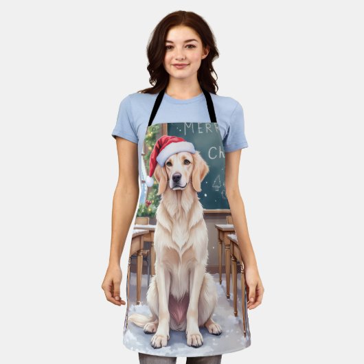 English Setter Cozy Classroom Teacher Santa Schort (Gedragen)