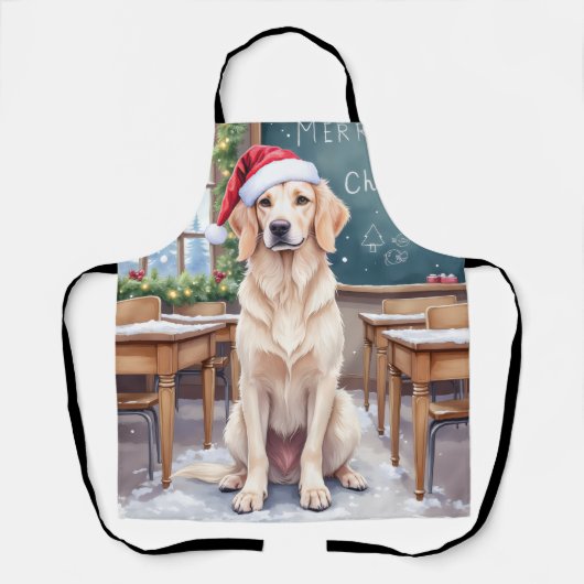 English Setter Cozy Classroom Teacher Santa Schort (Voorkant)