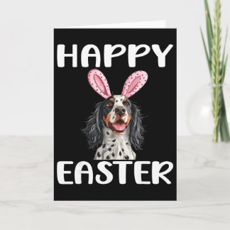 English Setter Dog Breed Happy Easter Men Women Ki Kaart