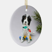 English Setter Dog kerstversiering Keramisch Ornament (Rechts)