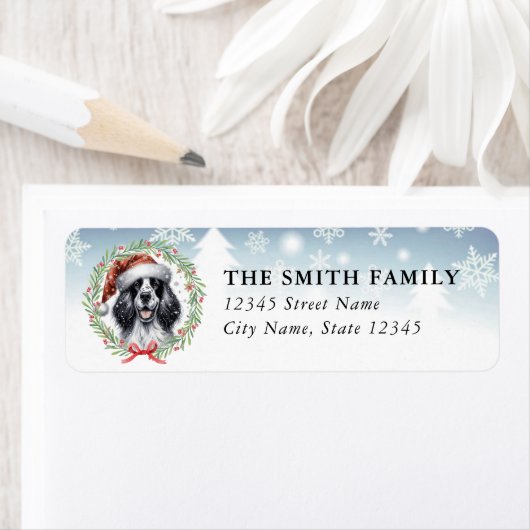 English Setter Dog Return Address Labels (Insitu)