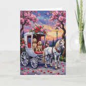 English Setter Dog Valentine's Day Kaart (Voorkant)