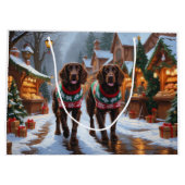 English Setter Dogs Christmas Snow Holiday Groot Cadeauzakje (Achterkant)
