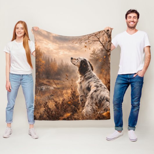 English Setter Fleece Deken (In situ)