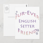 English Setter Furever Briefkaart (Voorkant / Achterkant)