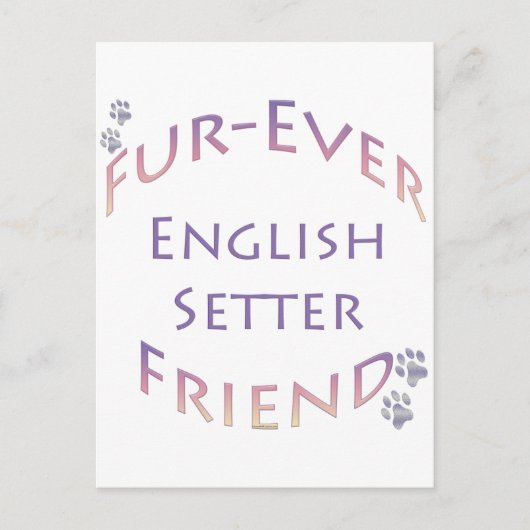 English Setter Furever Briefkaart (Voorkant)