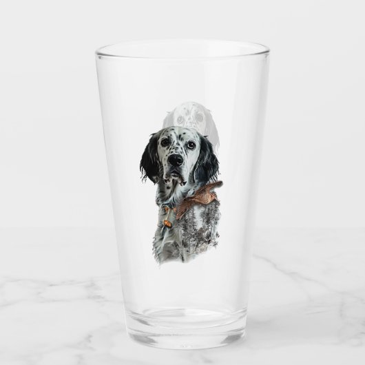 English Setter  Glas (Voorkant)