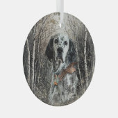 English Setter Glas Ornament (Voorkant Rechts)