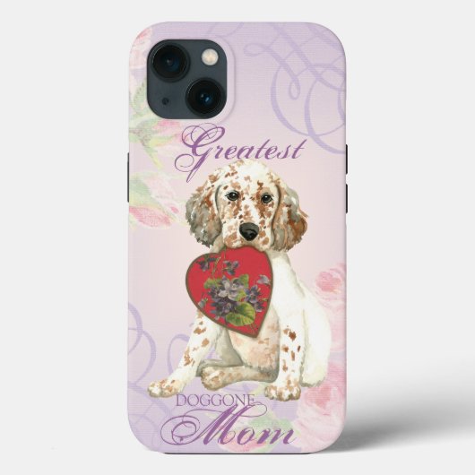 English Setter Heart mama Case-Mate iPhone Case (Achterkant)
