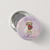 English Setter Heart mama Ronde Button 3,2 Cm (Voorkant /achterkant)