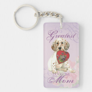 English Setter Heart mama Sleutelhanger
