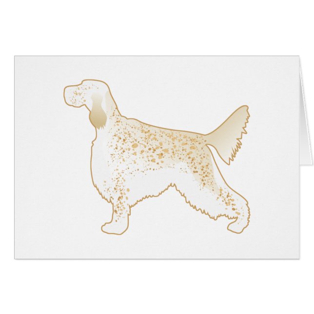 English Setter Hondenras Illustration Silhouette (Voorkant Horizontaal)