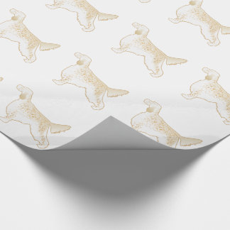 English Setter Hondenras Illustration Silhouette Cadeaupapier