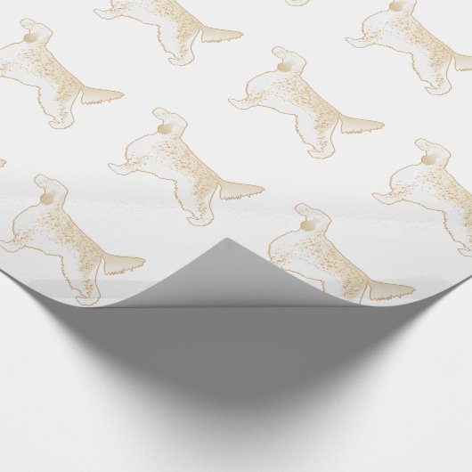 English Setter Hondenras Illustration Silhouette Cadeaupapier (Hoek)
