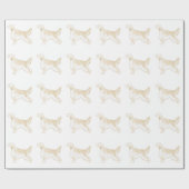 English Setter Hondenras Illustration Silhouette Cadeaupapier (Vlak)