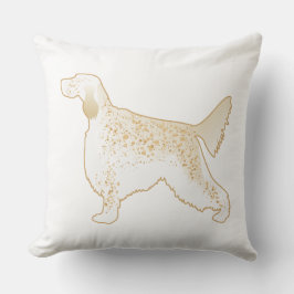 English Setter Hondenras Illustration Silhouette Kussen