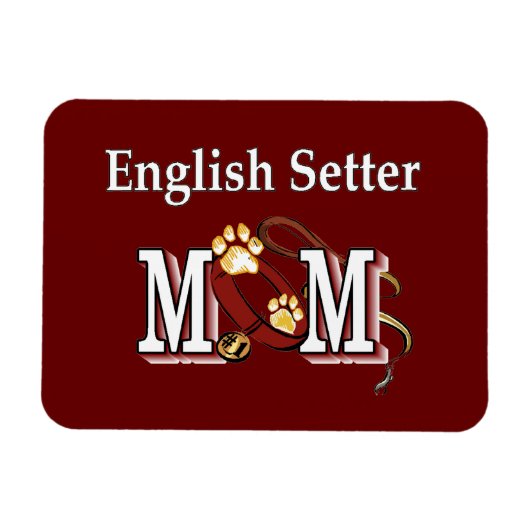 English Setter mam Gifts Magneet (Horizontaal)