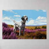 English Setter op de hei Poster (Voorkant)