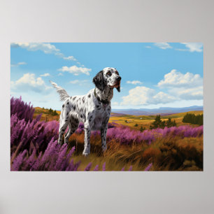 English Setter op de hei Poster
