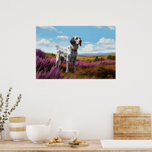 English Setter op de hei Poster (Keuken)
