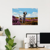 English Setter op de hei Poster (Thuiskantoor)