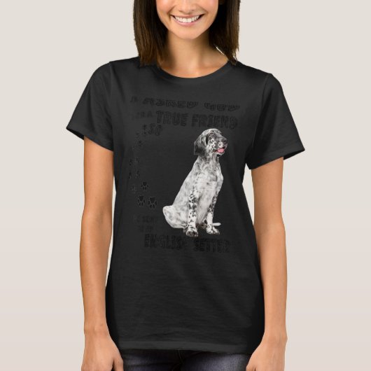English Setter Quote mam Dad Print Llewellin Sette T-shirt (Voorkant)