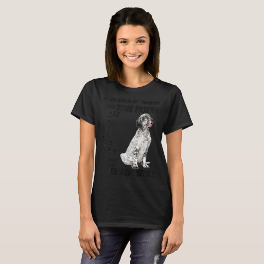 English Setter Quote mam Dad Print Llewellin Sette T-shirt (Voorkant volledig)