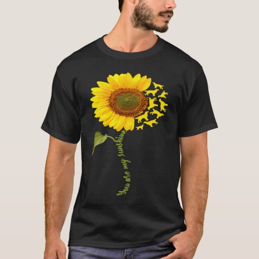 English Setter Sunflower T-shirt (Voorkant)