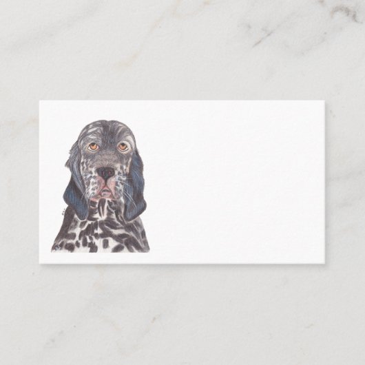 ENGLISH SETTER VISITEKAARTJE (Voorkant)
