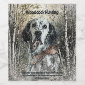 English Setter  Wijn Etiket (Enkel label)