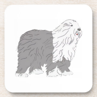 English Sheepdog Bier Onderzetter