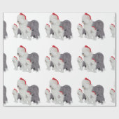 English Sheepdog Glossy Wrapping Paper, 30 x 6' Cadeaupapier (Vlak)