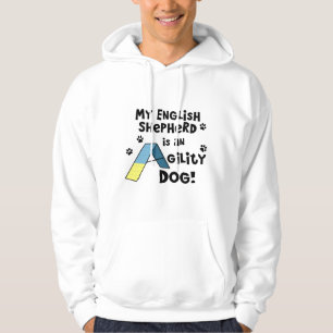 English Shepherd Agility Dog Hooded Sweatshirt