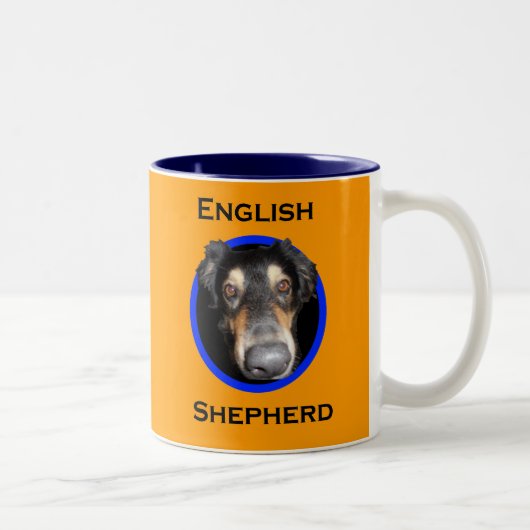 English Shepherd Big Nose Tweekleurige Koffiemok (Rechts)