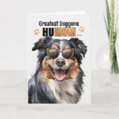 English Shepherd Dog Greatest HuMOM Moederdag Feestdagen Kaart (Voorkant)