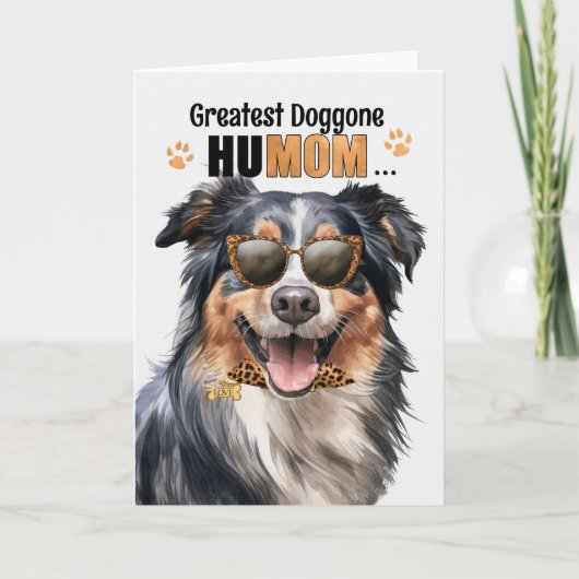 English Shepherd Dog Greatest HuMOM Moederdag Feestdagen Kaart (Voorkant)