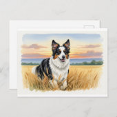 English Shepherd in a Field of Wheat Briefkaart (Voorkant / Achterkant)