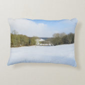 English Snow Valley - Gepersonaliseerd Accent Kussen (Achterkant)