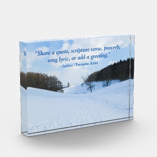 English Snow Valley - Gepersonaliseerd Fotoblokken (Links)