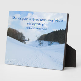 English Snow Valley - Gepersonaliseerd Fotoplaat