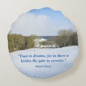 English Snow Valley - Gepersonaliseerd Rond Kussen