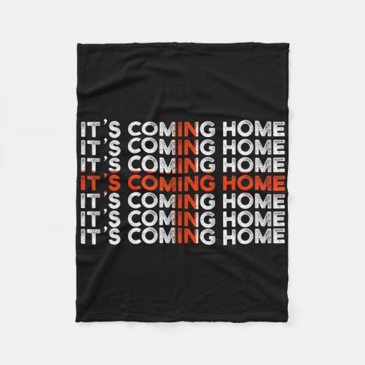 English Soccer It's Coming Home England Flag  Fleece Deken (Voorkant)