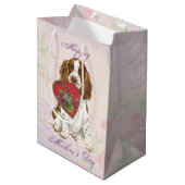 English Springer Heart mama Medium Cadeauzakje (Voorkant Gekanteld)